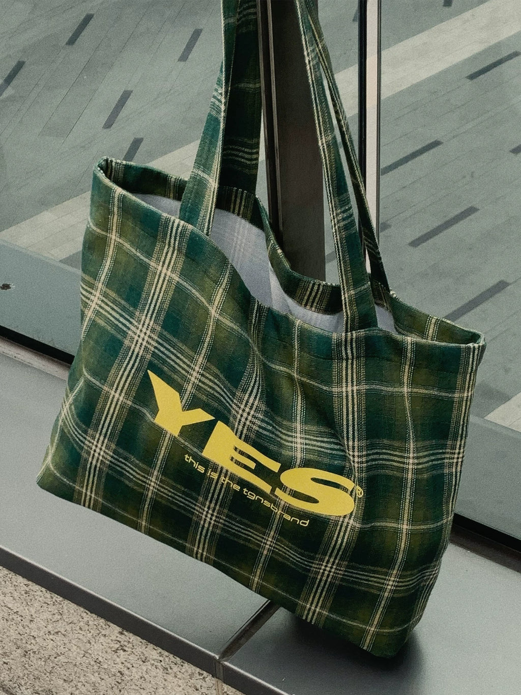 TGNS Vintage Commuter Plaid Canvas Bag