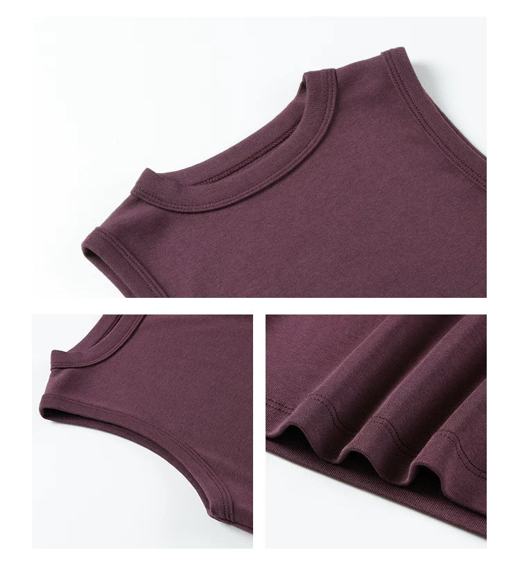 NEVA HU Crew Neck Slim-fit Camisole Vest