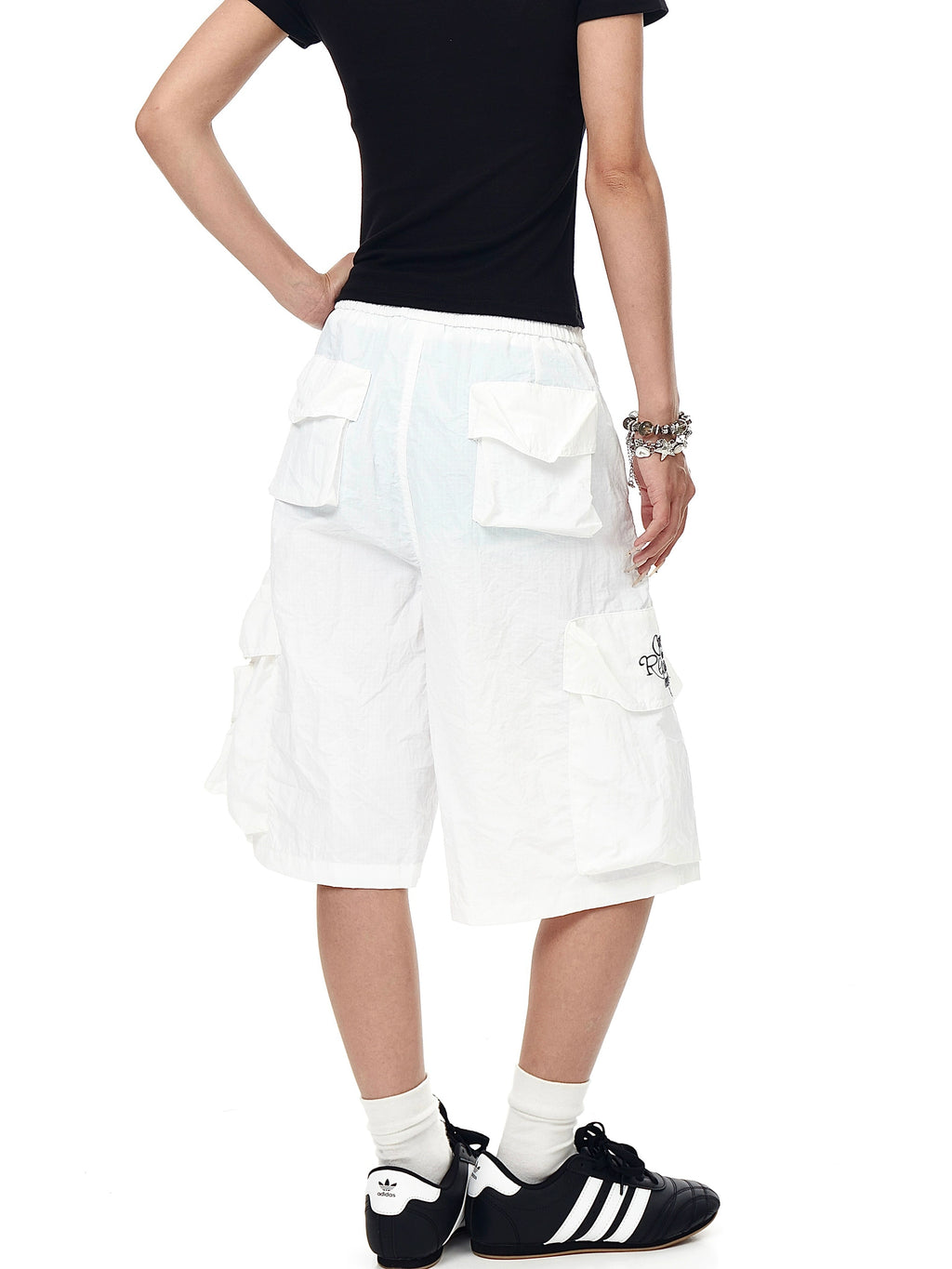 BLACKLISTS Quick-drying Multi-pocket Loose-fitting Five-point Pants