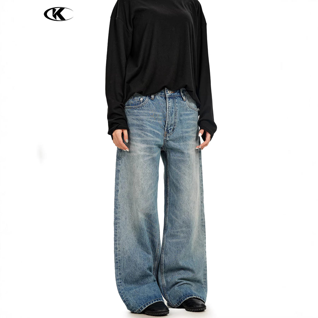 11KN Retro Straight Three-dimensional Slim-fitting and Thin Pants