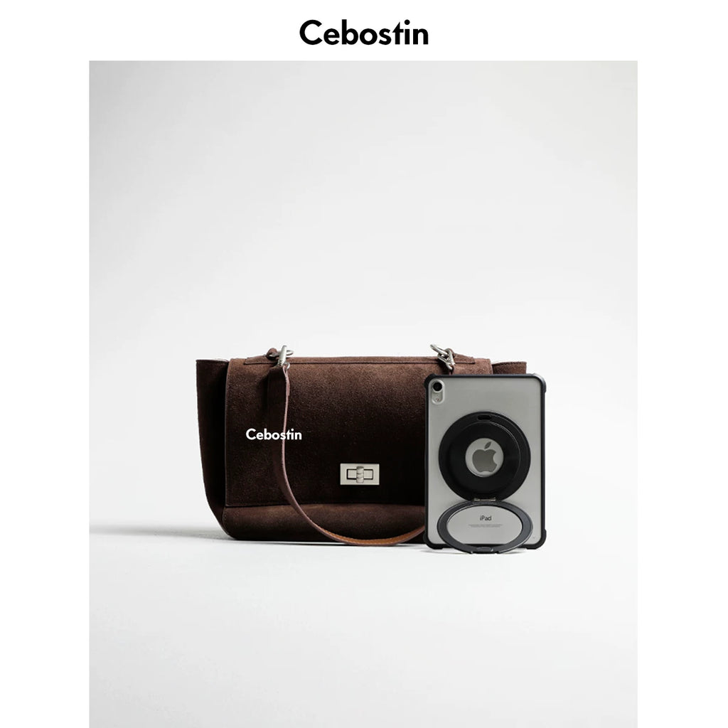 Cebostin Matte Cowhide Premium Feeling Large Capacity Armpit Bag