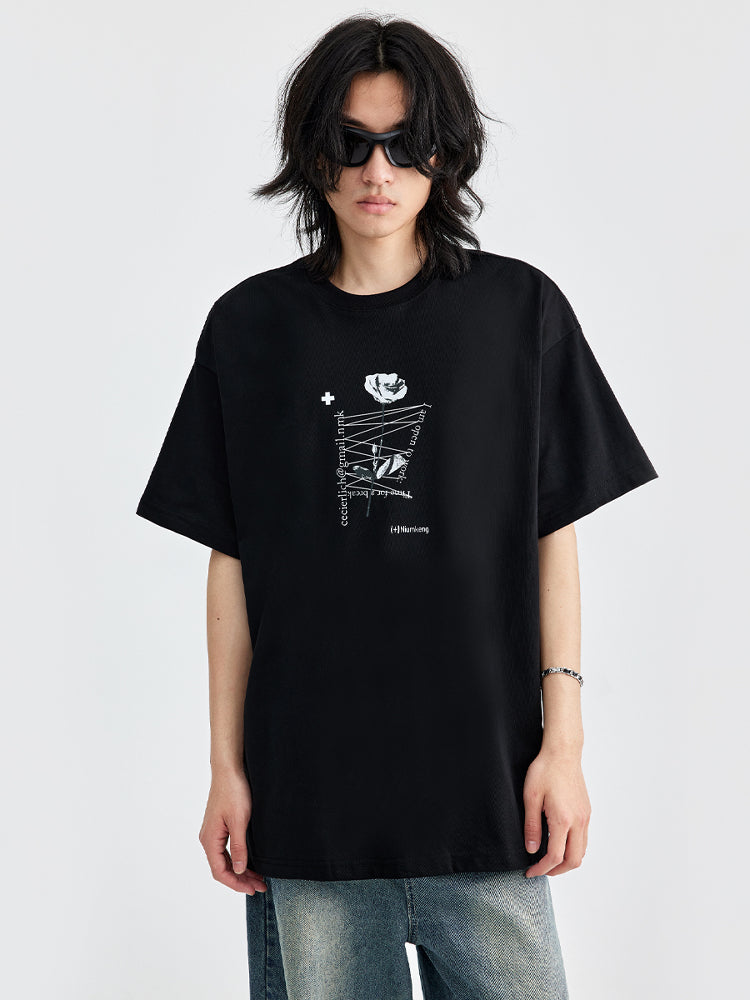 (NMK) Tide Blockbuster Line Rose Rock Punk Tee