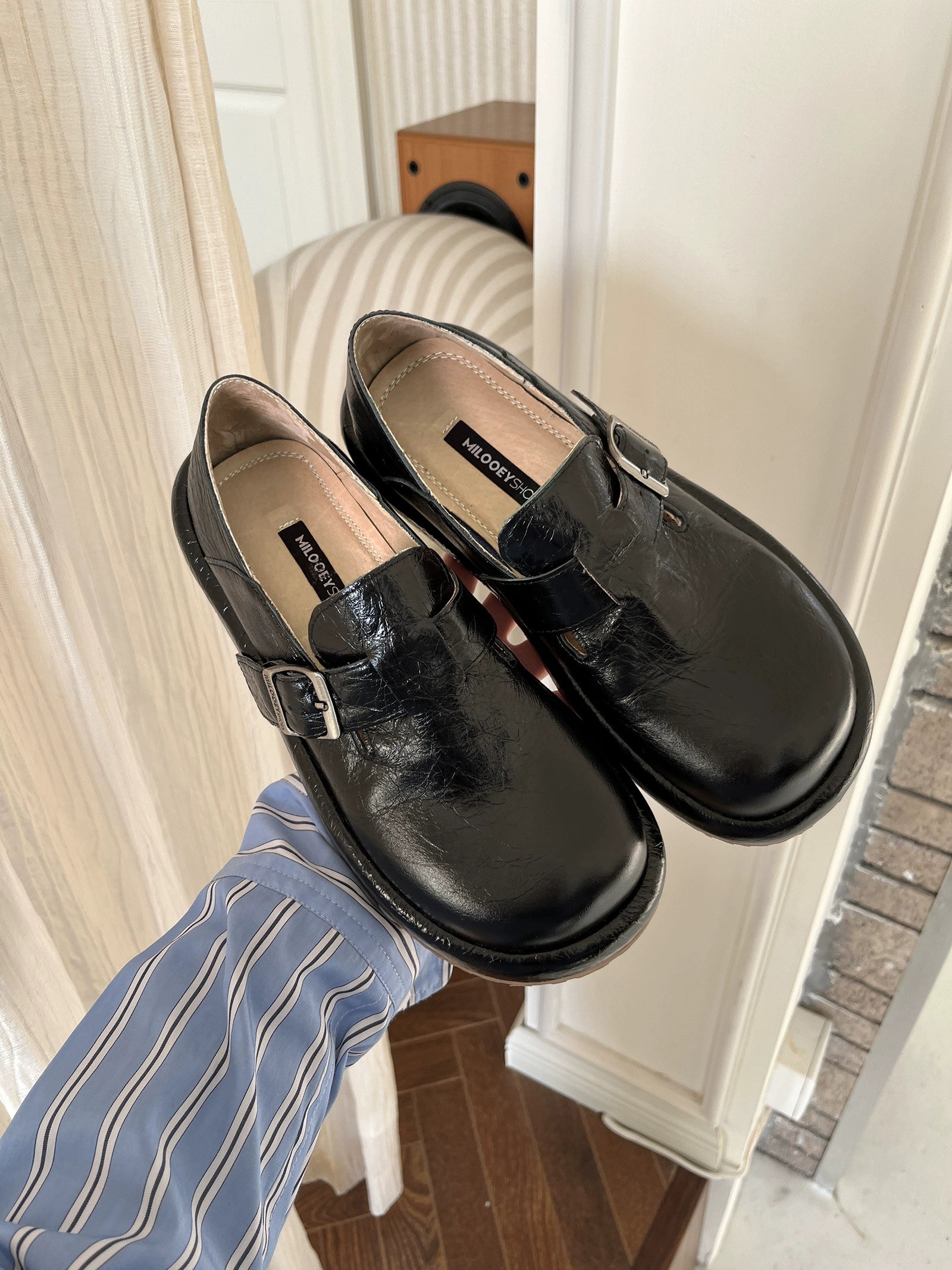 Milooey Thick-soled Velvet One-pedal Fluffy Shoes