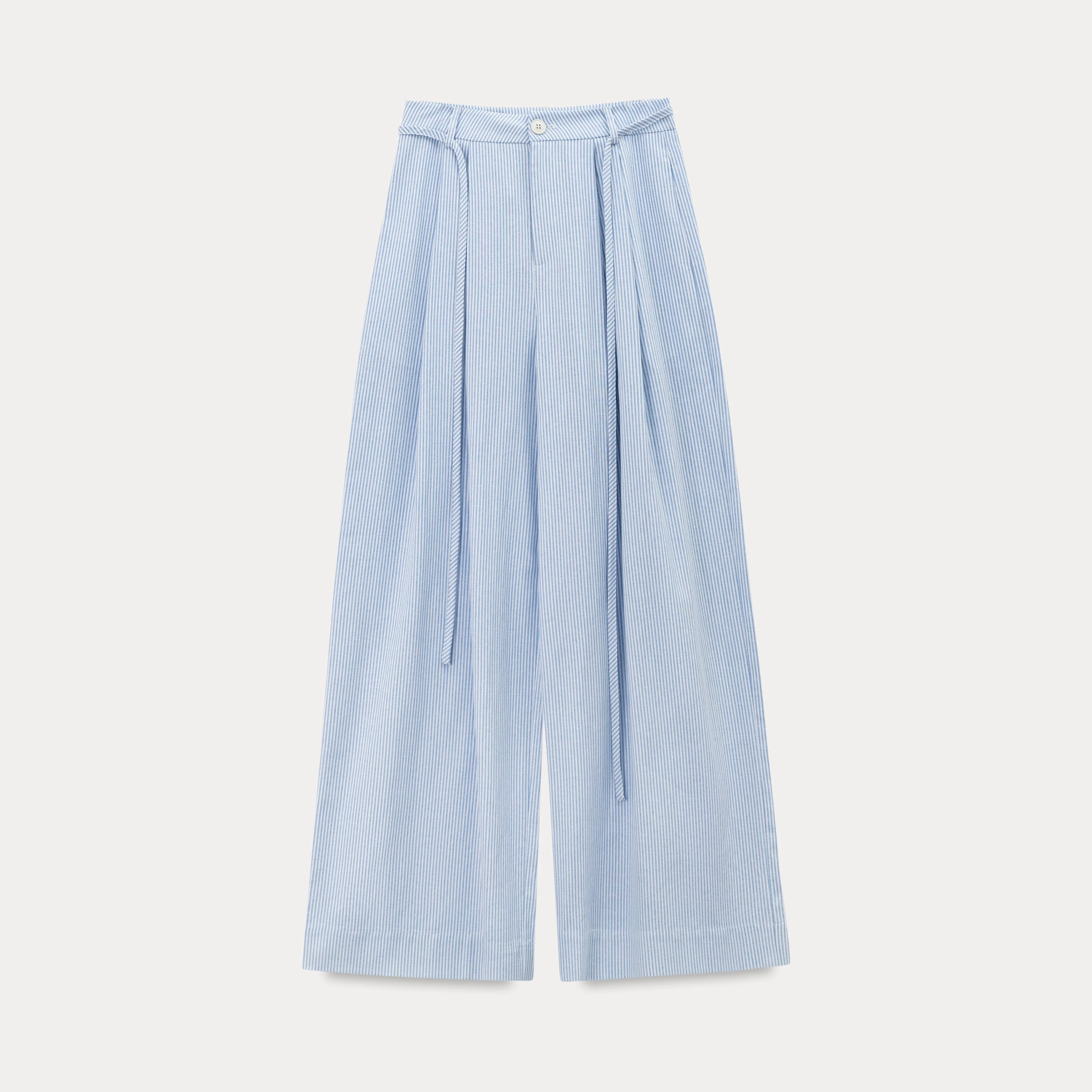 EGGKA Striped High-waisted Wide-leg Slacks