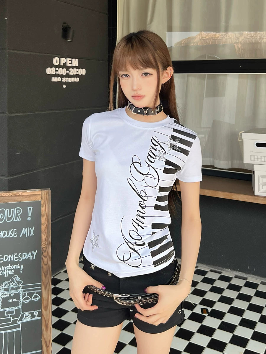 404MOB Heavy Industry Hot Drilling Printing Slim Tee
