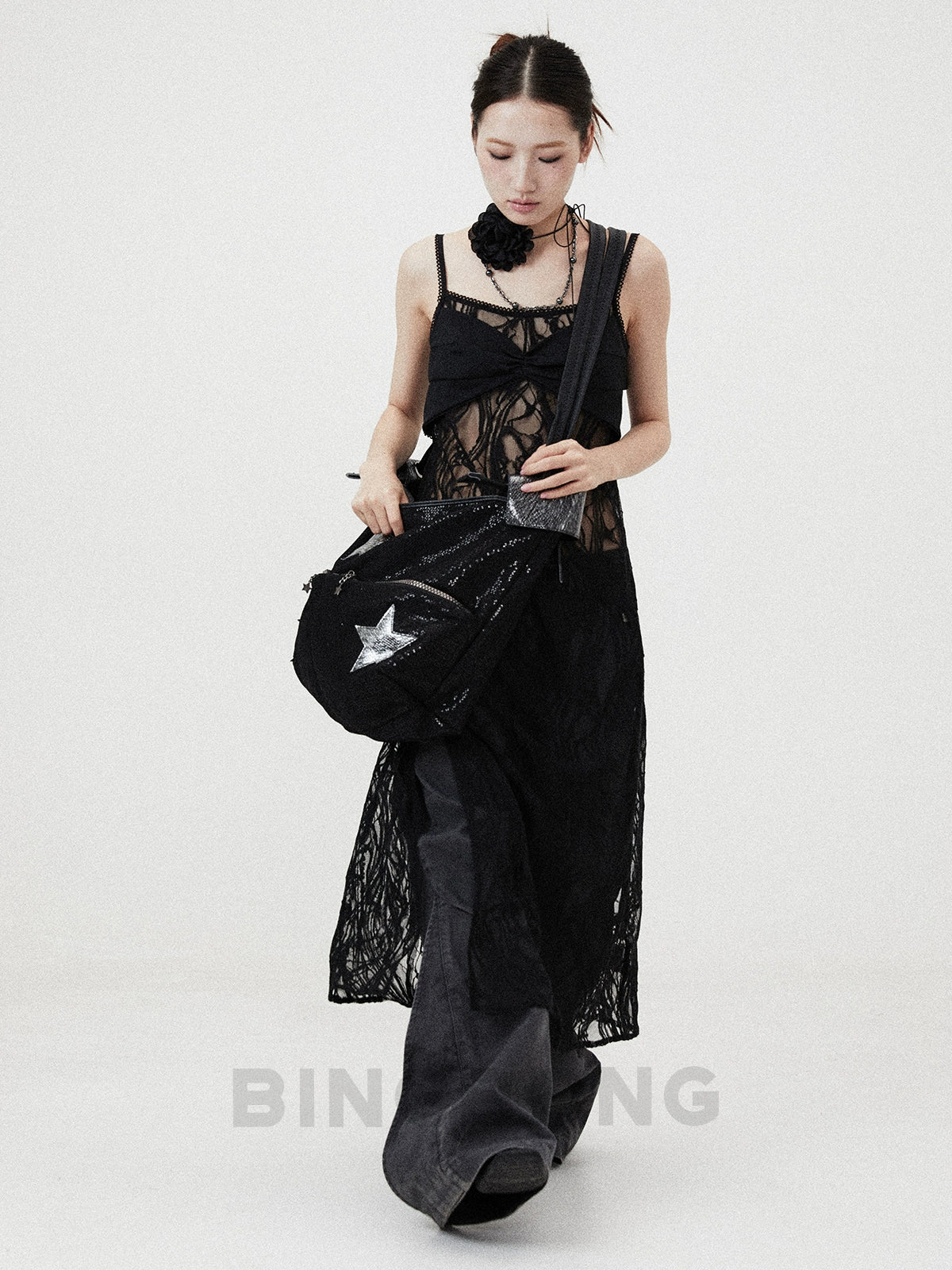 BINGBONG Tote Bag Large Capacity Female Messenger Bag