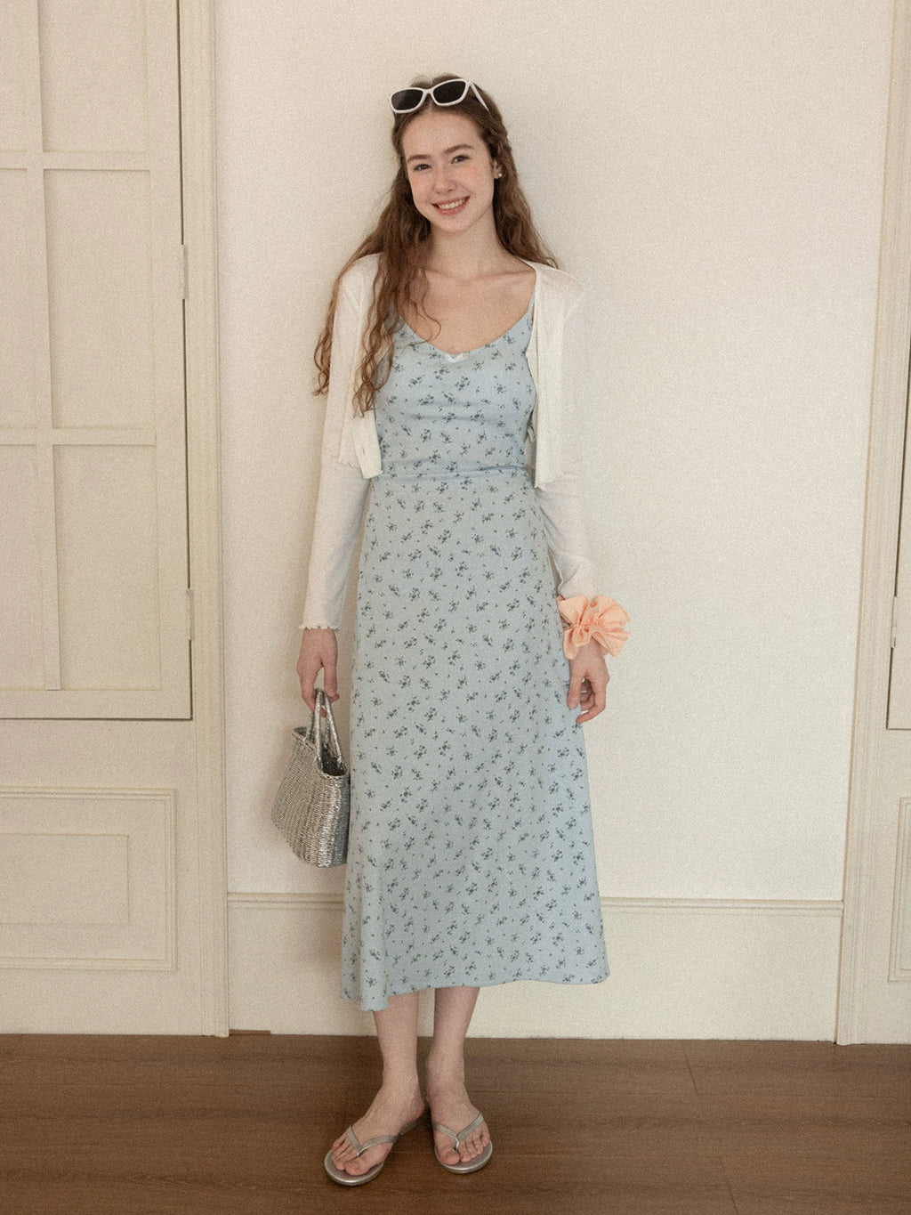 Cantonstory Temperament Floral Suspender Dress