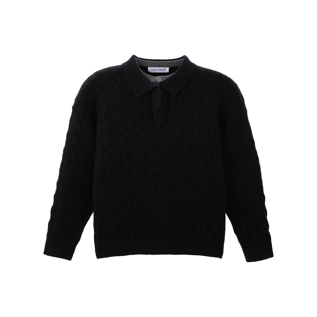 ZOZOFOREST Casual Fake Two-piece Knitted Sweater