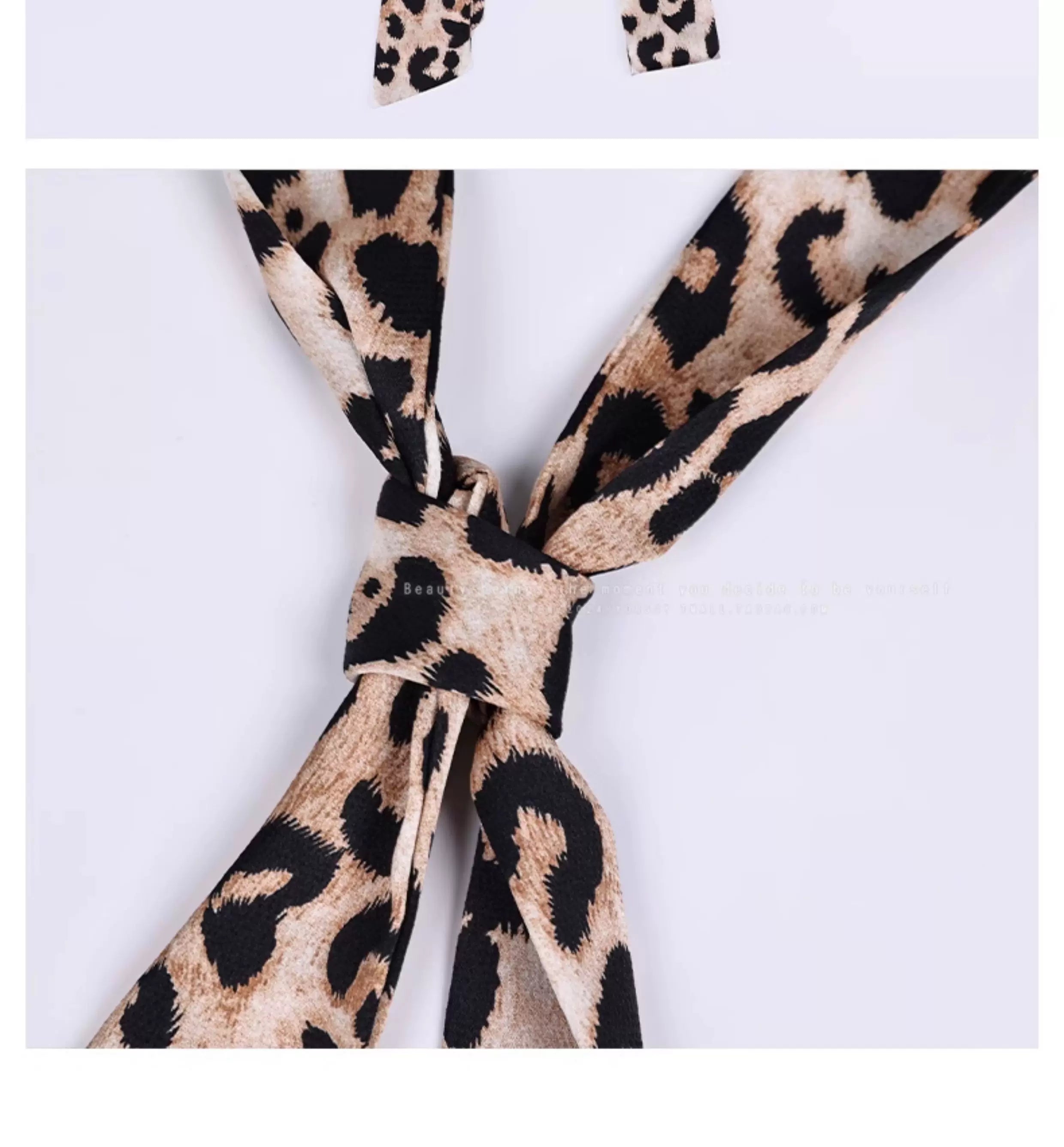 YORSOY Fashionable High-end Leopard Print Silk Scarf
