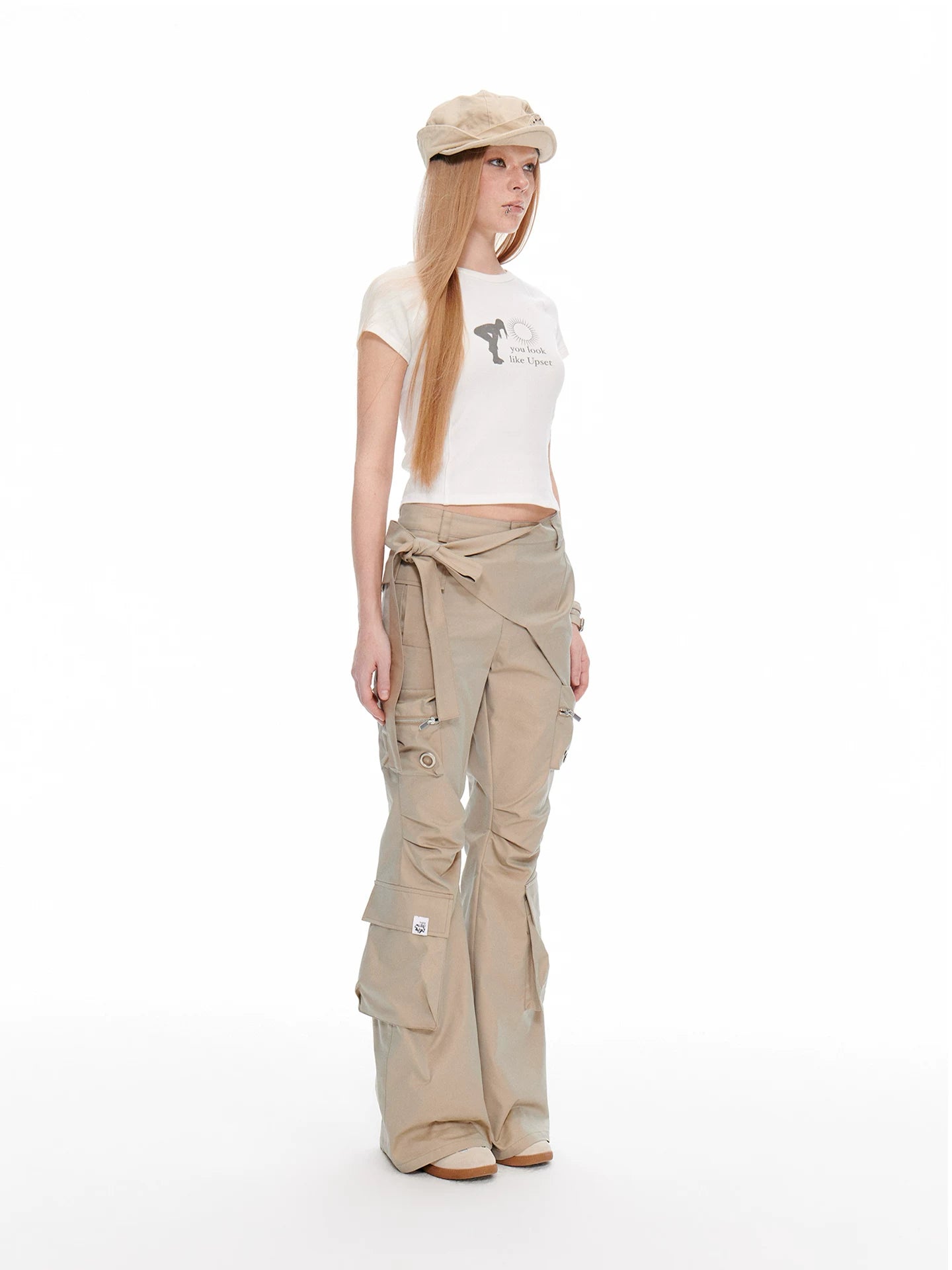 JIKOO Heavy Industry Twill Multi-pocket Micro-pull Pants
