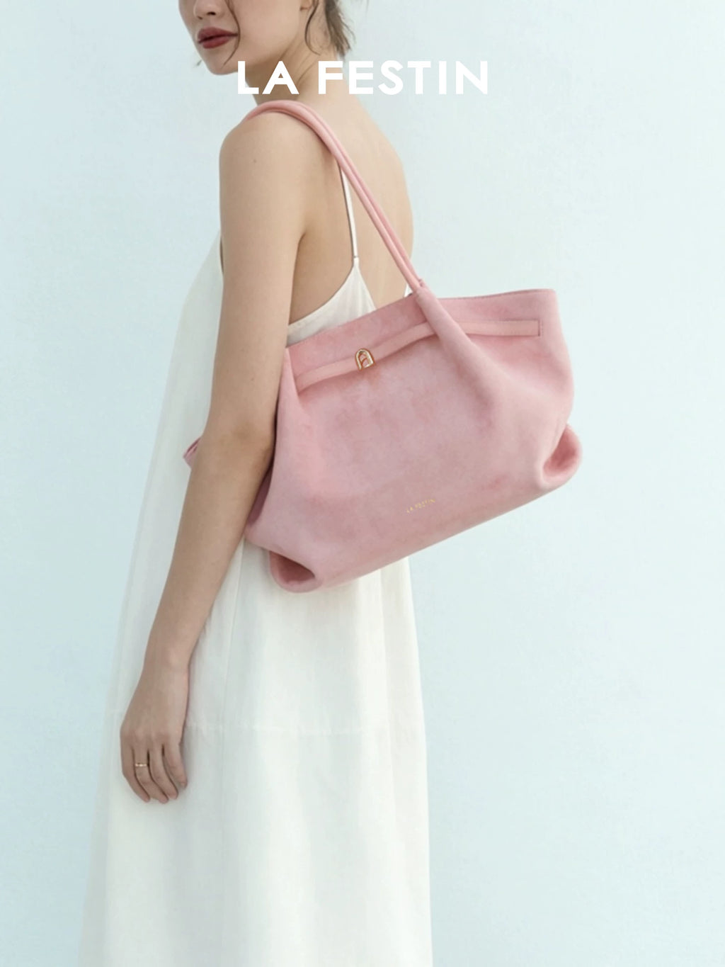 La Festin Suede Large Capacity Tote Bag
