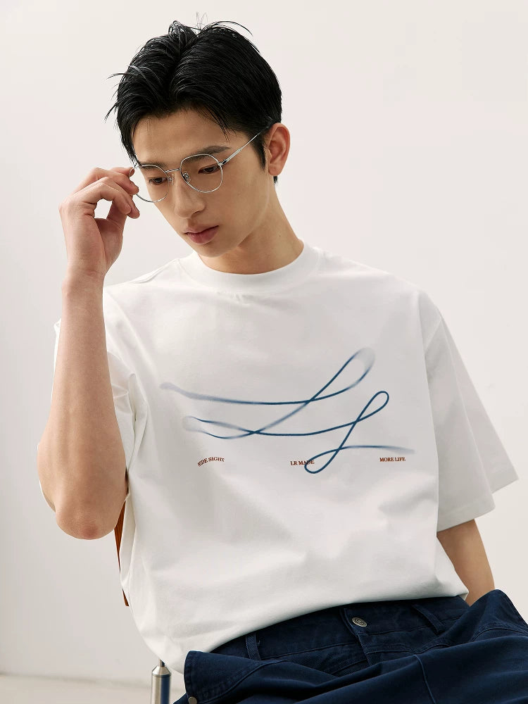 LR Cool Motion Line Pattern Loose Tee