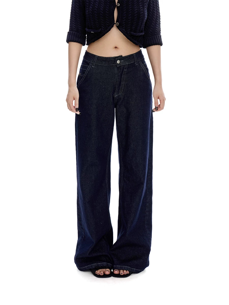WITHMIN Low-rise Slim Straight Jeans