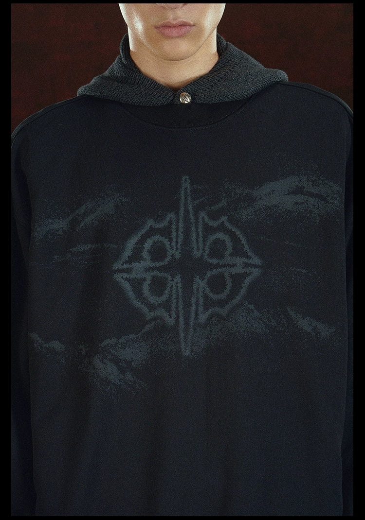 DICETINY Mottled Logo Print Sweater