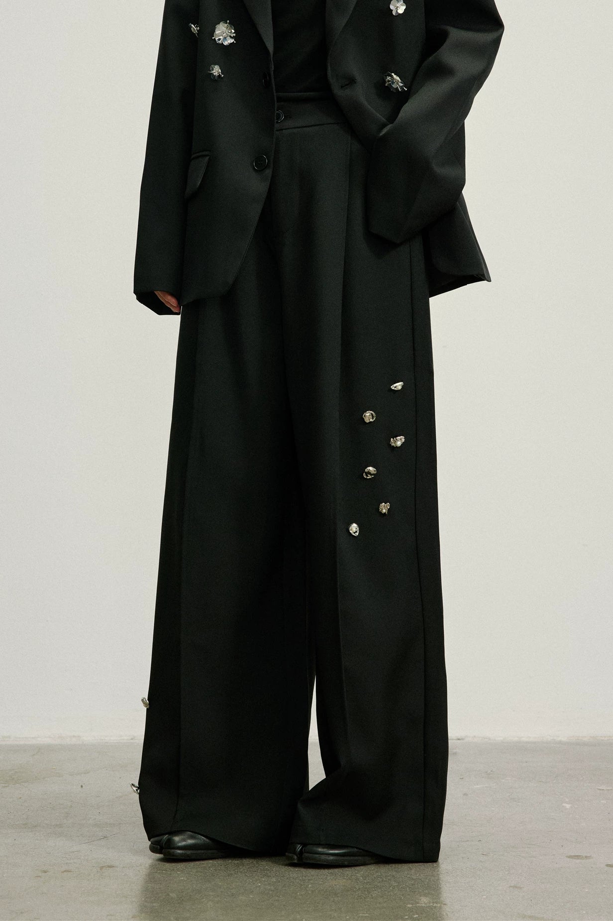 SUNYVONNE Metal Button-down Casual Suit