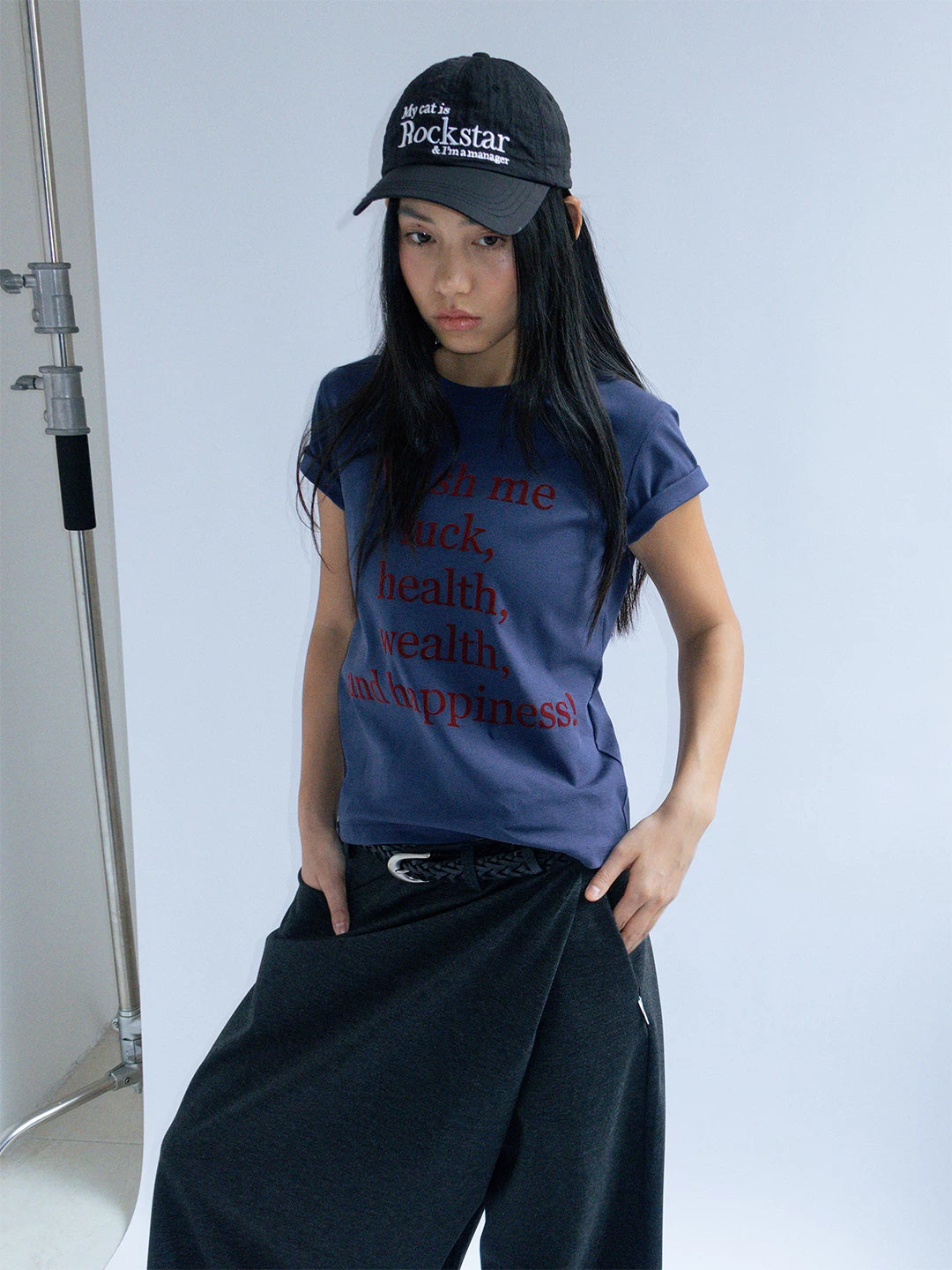 FUNKYFUN Make A Wish Slogan Printed Versatile Tee