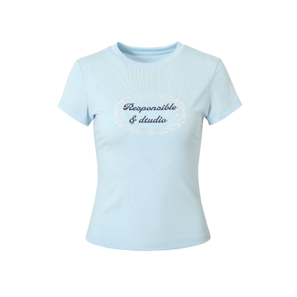 RPB BRAND Crew Neck Slim Slim Short Tee