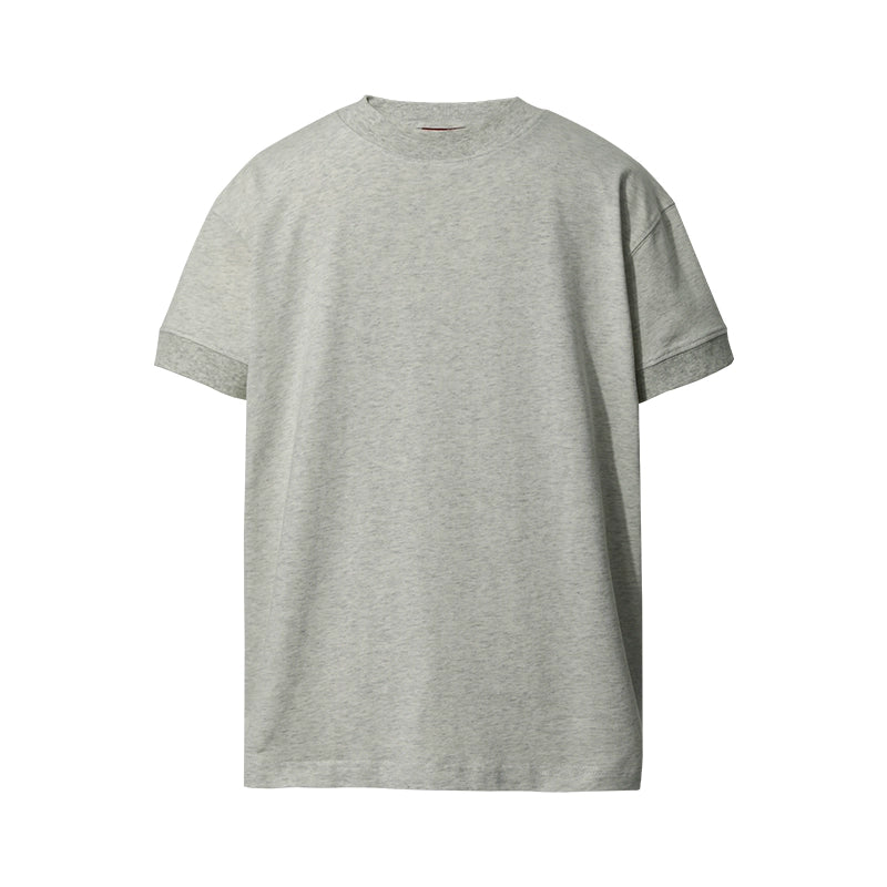 FUNKYFUN Front Shoulder Thread Cuff Versatile Backing Tee