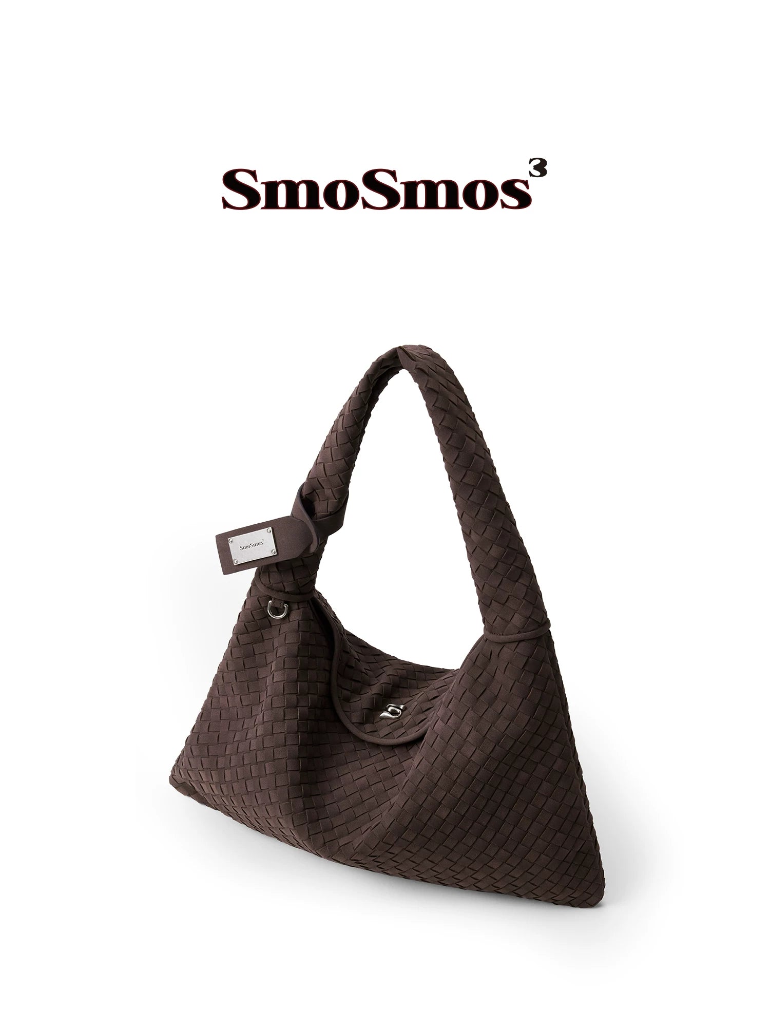 SmoSmos Frosted Leather Vintage Hobo Woven Bag Underarm Bag