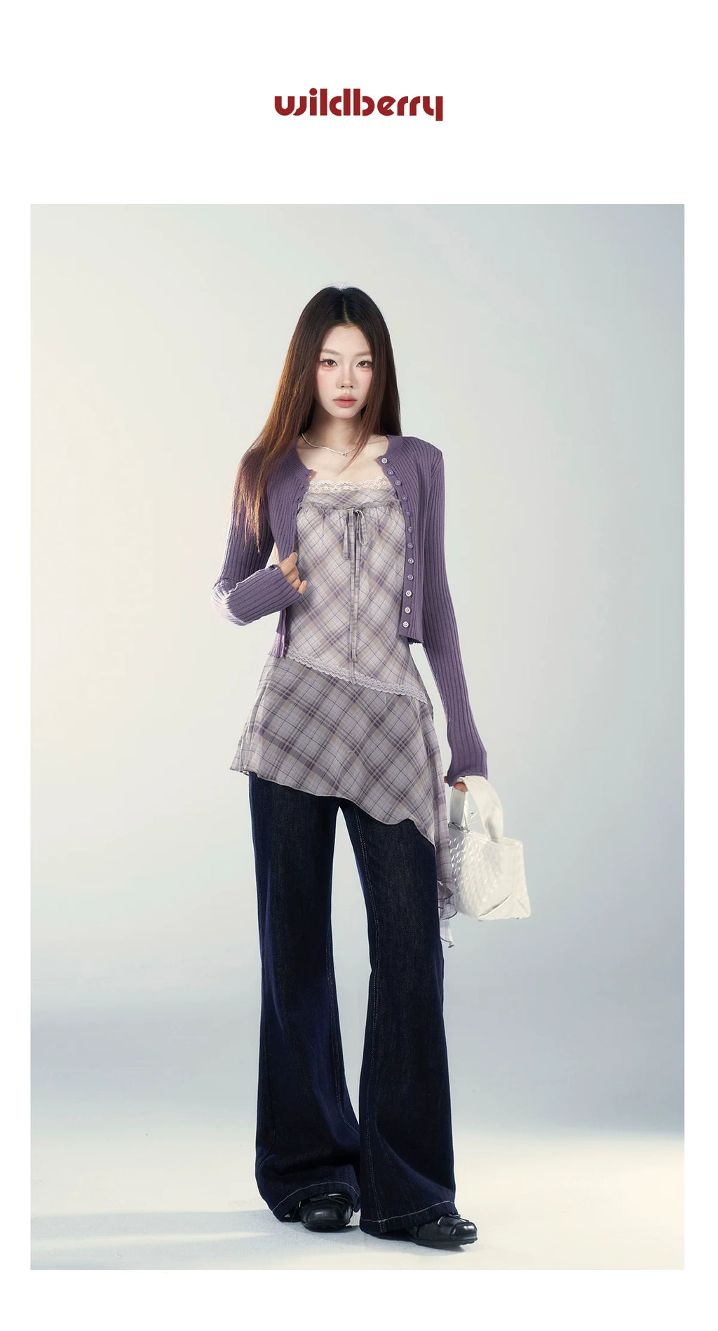 Wildberry Plaid Suspender Waist Dress