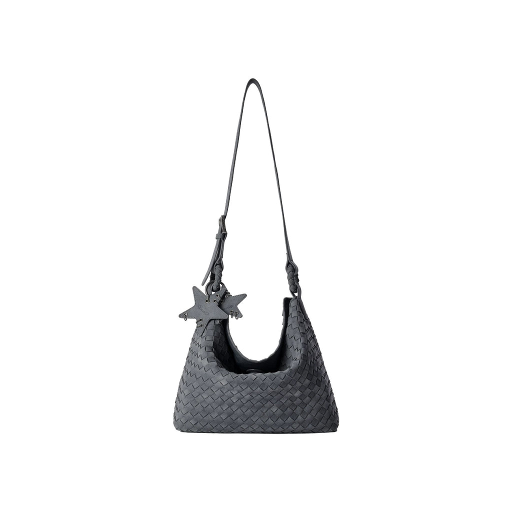 ECODAY Vintage Suede Woven Crossbody Bag