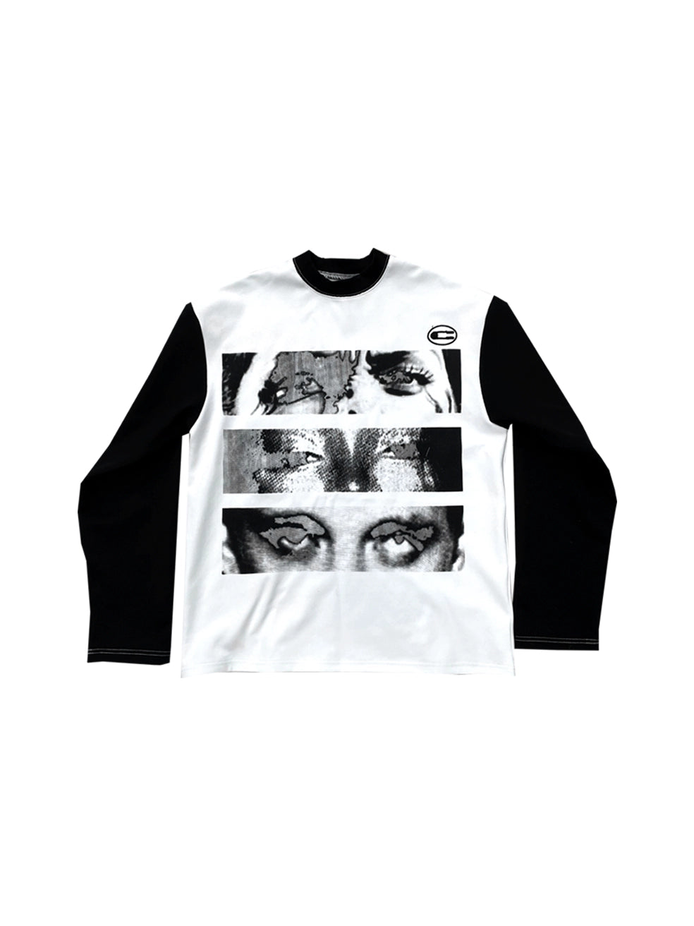 CHAI Embroidery Print Casual American Loose Print Sweater