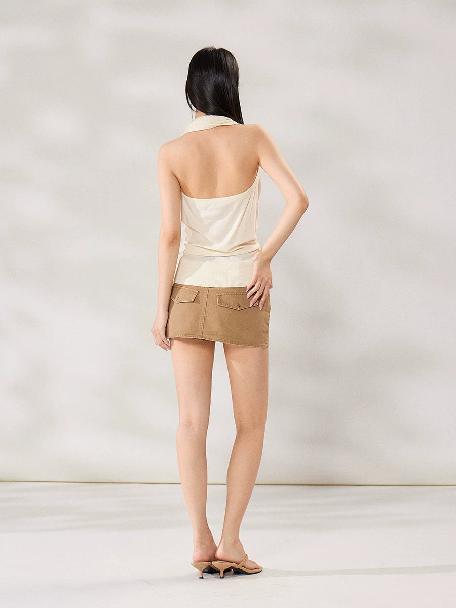 WITHMIN Neck-hanging Sleeveless Thin Vest