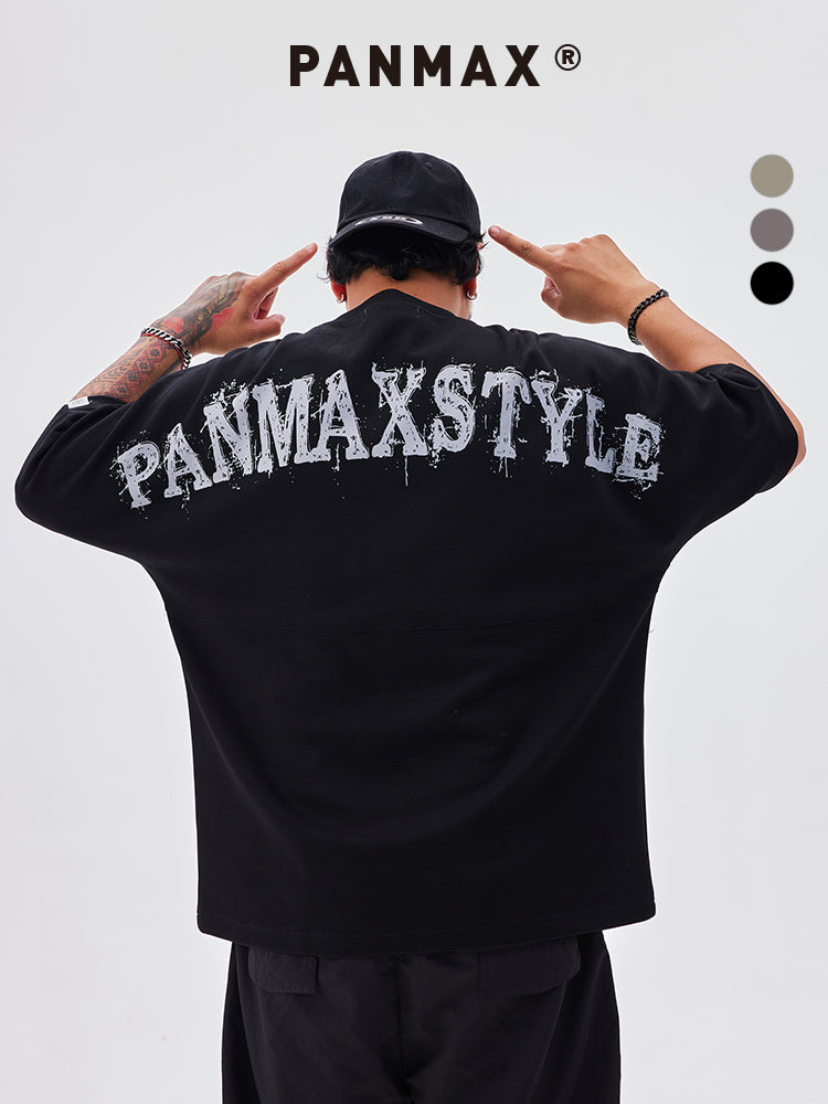 PANMAX American Basic Back Large Letter Printed Tee