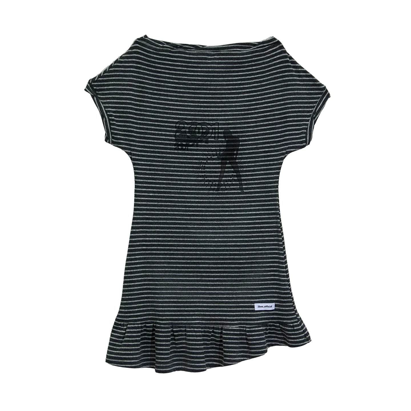 JIKOO Design Sense Printed Striped Tee