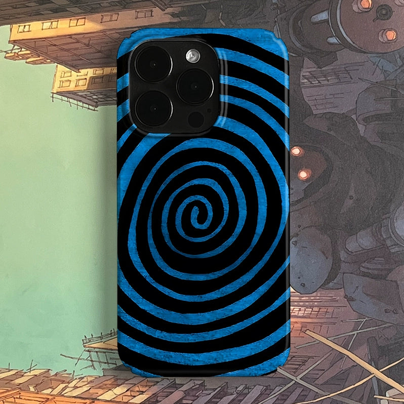 PBCASE Blue Spiral Thread Art Phone Case