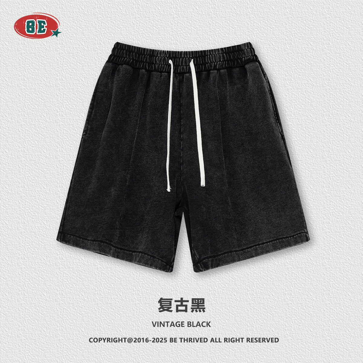 BE heavy 100% Cotton retro washed Shorts