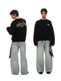 Loopsoon Versatile Loose Straight Wide Leg Jeans