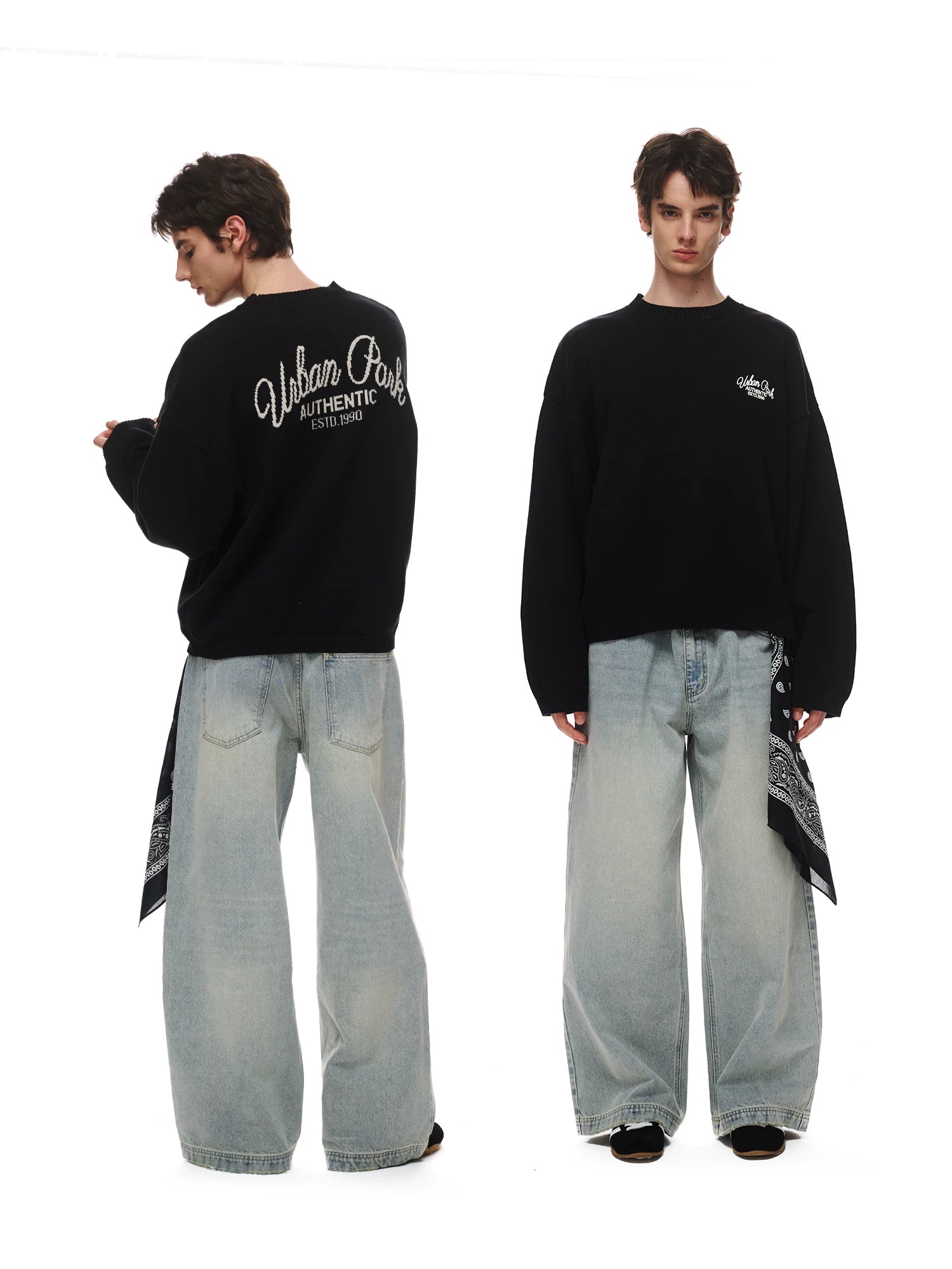 Loopsoon Versatile Loose Straight Wide Leg Jeans