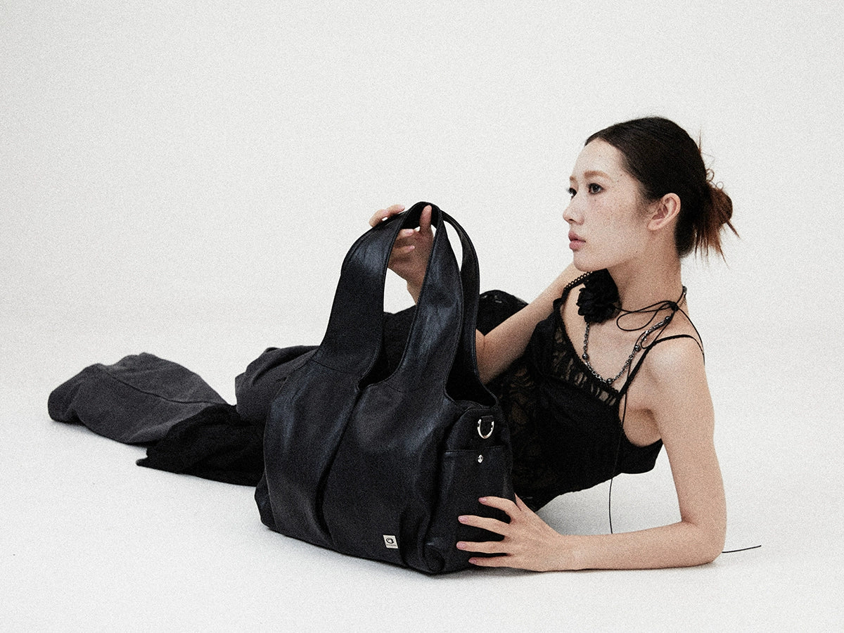 BINGBONG Soft Large Capacity Tote Bag Simple Messenger Bag