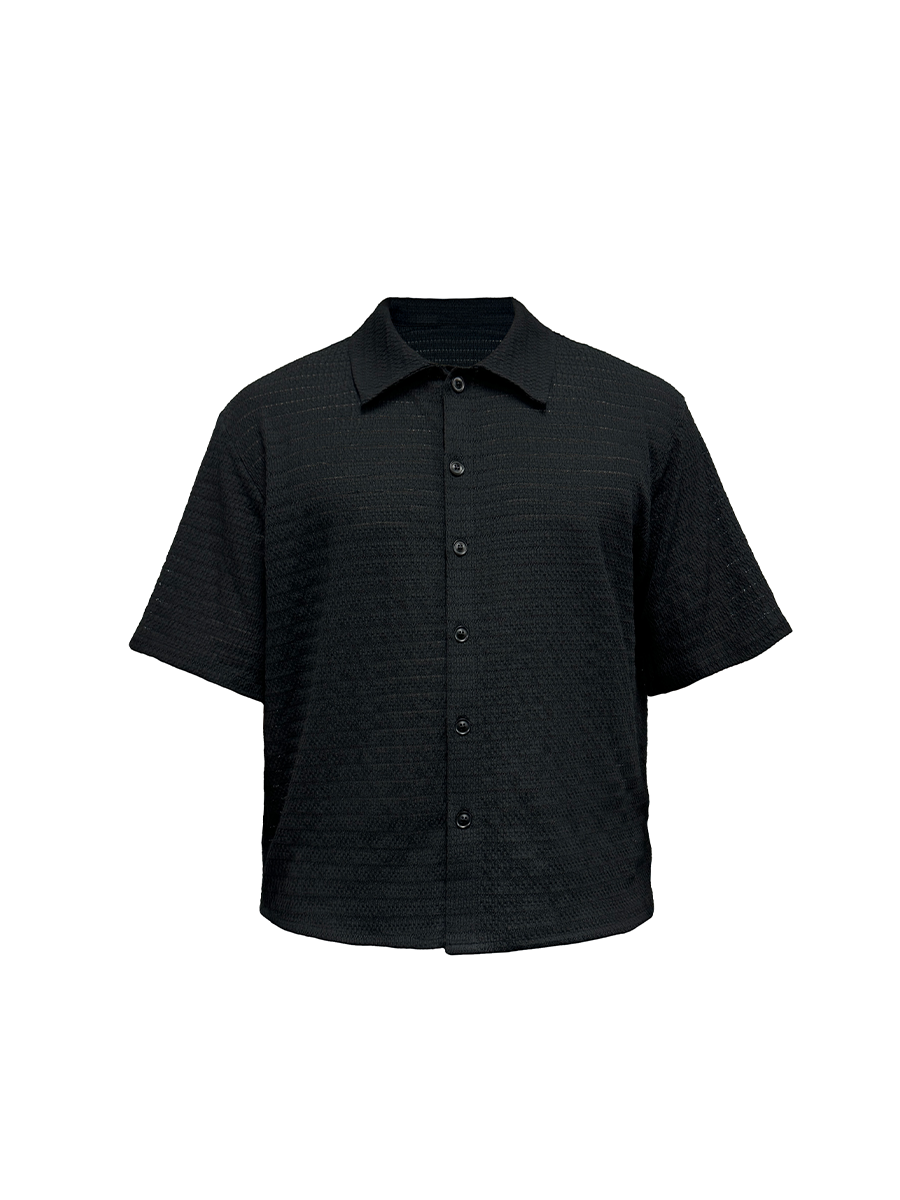 JCAESAR Skeleton Striped Short-sleeved Shirt