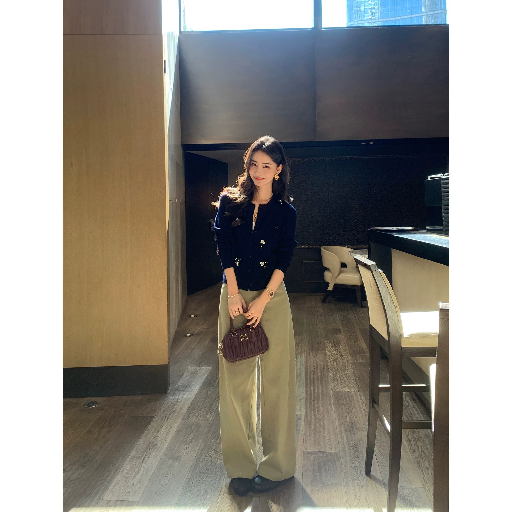Pusumede High Waist Wide Leg Pants