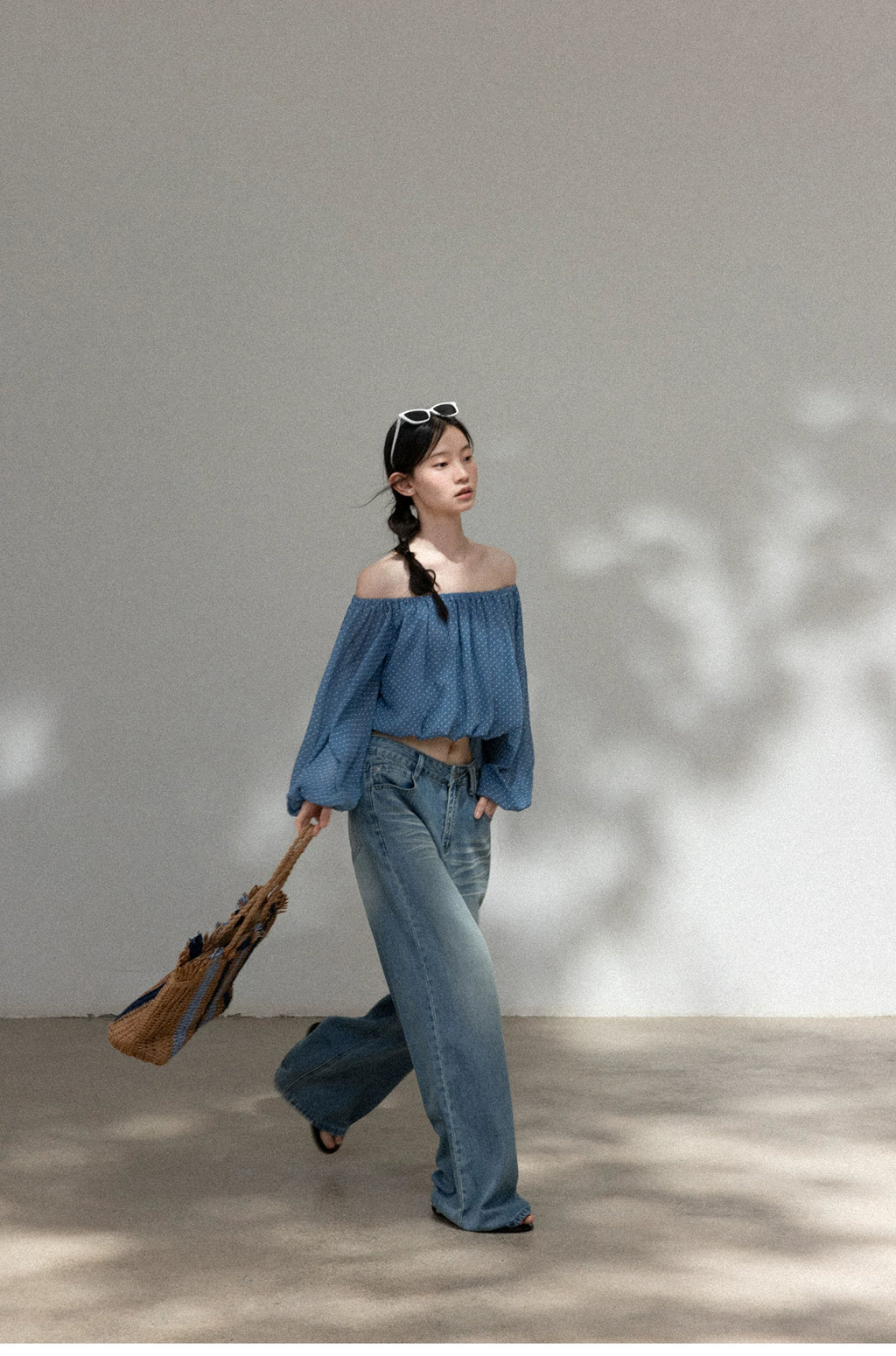Cantonstory Vintage High Waist Wide Leg Jeans