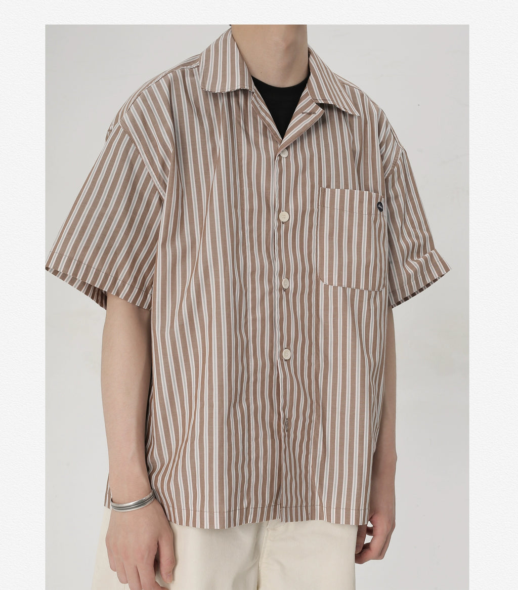 AWT24SS Simple Casual Striped Shirt
