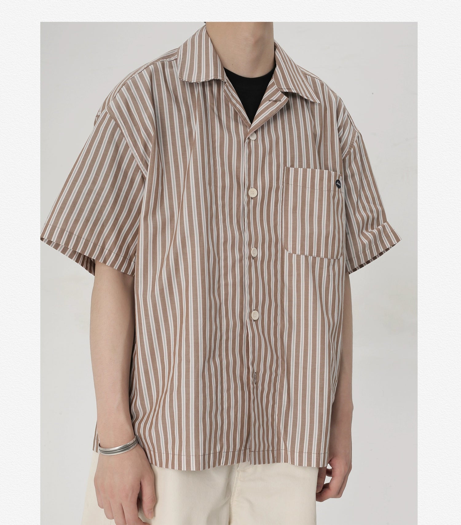 AWT24SS Simple Casual Striped Shirt