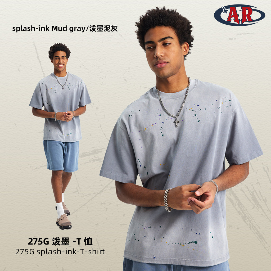 ARTIE Ink Spray Dyeing Old Washing Water Retro Tee