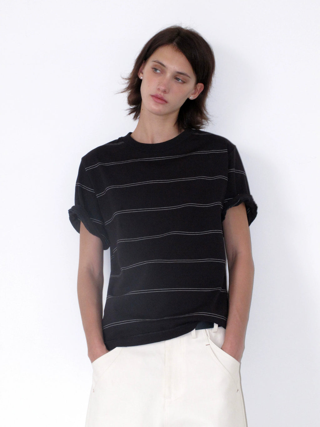 NOT UGLY Striped Lazy Loose Casual Tee