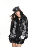 KDASE Jacquard Soft Waxy Knitted Jacket