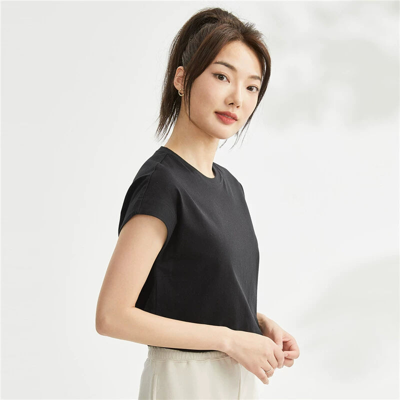 Giordano Cotton Temperament Round Neck Casual Tee