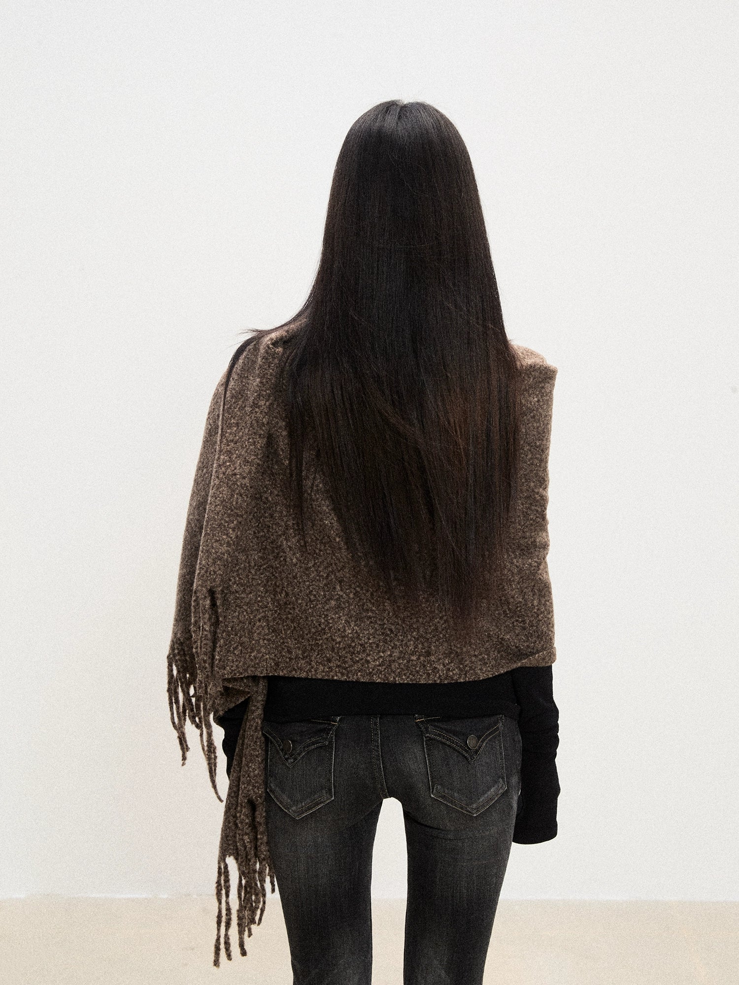 WITHMIN Warm and Versatile High-end Tassel Shawl