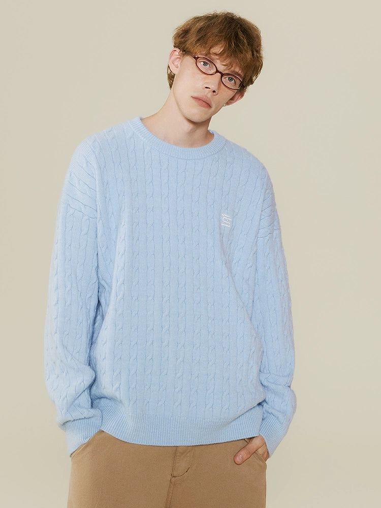 MATCHA STORY Vintage Twist Loose Sweater
