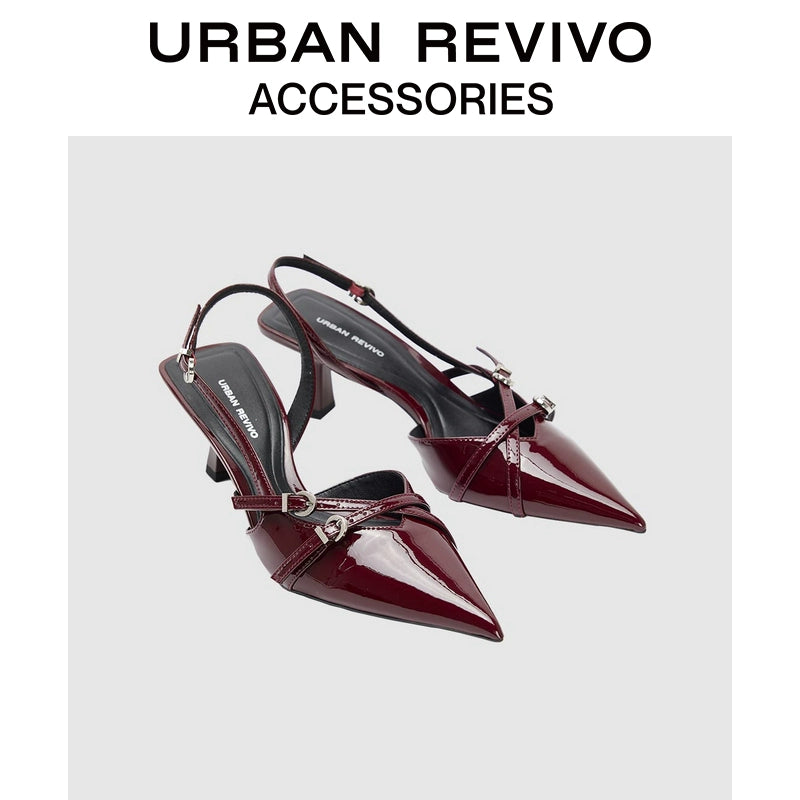 URBAN REVIVO Kitten and Pointed Empty Shoes
