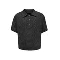 WANNA LAB Button Twisted Knitted Lapel Tee