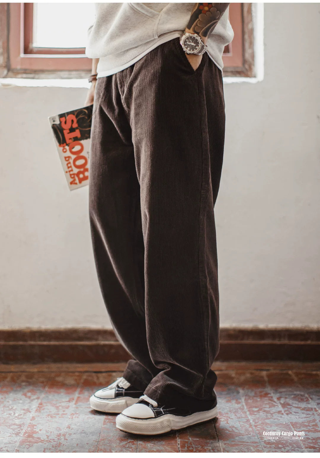 Madden retro corduroy casual wide-leg pants