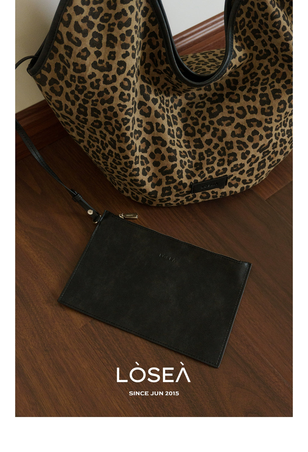LOSEA Leopard Print Large Capacity Retro Messenger Bag