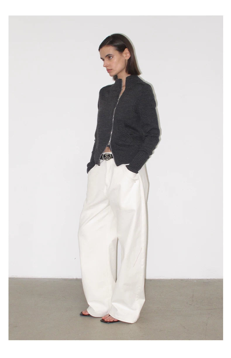NOT UGLY Versatile Shoulder Cardigan Knit Sweater